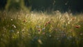 Freshness of summer meadow, wildflowers bloom in vibrant, non urban landscape generated by AI Royalty Free Stock Photo