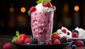 Freshness and sweetness in a bowl, a summer berry indulgence generated by AI