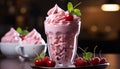 Freshness and sweetness in a gourmet summer dessert generated by AI