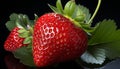 Freshness and sweetness in nature juicy, ripe strawberry generated by AI Royalty Free Stock Photo