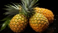 Freshness and sweetness of ripe pineapple, a tropical delight generated by AI