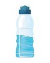 Freshness symbolized by blue purified water bottle Royalty Free Stock Photo