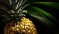 Freshness and vitality in a juicy, ripe pineapple slice generated by AI Royalty Free Stock Photo