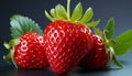 Freshness and vitality in a juicy, ripe strawberry dessert generated by AI Royalty Free Stock Photo