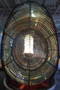 Fresnel Lens used to focus light beam from lighthouse Royalty Free Stock Photo