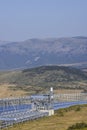 Fresnel-type thermodynamic concentration solar power plant in Llo, France Royalty Free Stock Photo