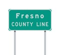 Fresno County Line road sign