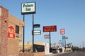 FRESNO, UNITED STATES - APRIL 12, 2014: Motel row in Fresno, California. There are about 150 motels in Fresno, the 5th largest