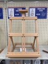 A single table top folding Art Easel on store shelf