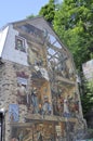 Fresque on Rue du Petit Champlain from Old Quebec City in Canada Royalty Free Stock Photo