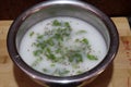 Fress Summer Cooler Delicious Minit Leaves Buttermilk in steel Cup