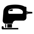 Fretsaw electric keyhole saw icon black color illustration flat style simple image