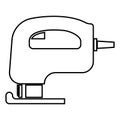 Fretsaw electric keyhole saw icon black color illustration flat style simple image