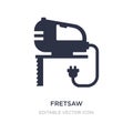 fretsaw icon on white background. Simple element illustration from General concept