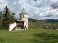 Freudenstein castle tower riun in jachymov in western bohemia