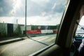 Frexit sign in Paris on the Ring road - car POV