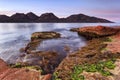 Freycinet coles bay sunrise Royalty Free Stock Photo