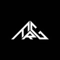 FRG letter logo creative design with vector graphic, FRG simple and modern logo in triangle shape Royalty Free Stock Photo