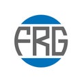 FRG letter logo design on white background. FRG creative initials circle logo concept. FRG letter design Royalty Free Stock Photo