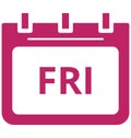 Fri, friday Special Event day Vector icon that can be easily modified or edit. Royalty Free Stock Photo