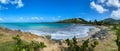 Friar`s bay beach on the island of Saint Martin in the Caribbean Royalty Free Stock Photo