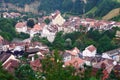 Fribourg city in dusk,Switzerland Royalty Free Stock Photo
