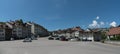 Fribourg, FR / Switzerland - 30 May 2019: view of the historic Planche Superieure Square in the old town of Fribourg