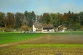 fribourg,switzerland-October 23,2019:The village wood vintage near Gruyeres Castle in fribourg,switzerland