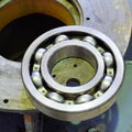 Friction bearing. Detail of an asynchronous electric motor. Repa