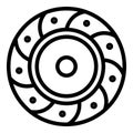 Friction clutch icon, outline style