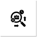 Frictional unemployment glyph icon