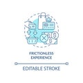Frictionless experience blue concept icon Royalty Free Stock Photo