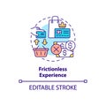 Frictionless experience concept icon Royalty Free Stock Photo