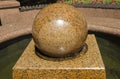 Frictionless marble ball, Stone Ball Fountain or Floating Sphere Globe Fountain Royalty Free Stock Photo