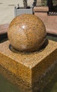 Frictionless marble ball, Stone Ball Fountain or Floating Sphere Globe Fountain Royalty Free Stock Photo