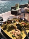 Friday brunch on an outdoor terrace by the sea