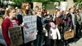 BRNO, CZECH REPUBLIC, SEPTEMBER 20, 2019: Friday for future, demonstration against climate change, banner sign detention Royalty Free Stock Photo