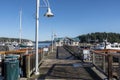 Friday Harbor, WA USA - circa November 2021: View of Spring Street Landing port at Friday Harbor on a bright, sunny day in autumn