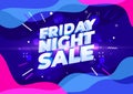 Friday night sale banner. Sale banner template design.