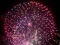 Friday Night Waikiki Fireworks with Purple color burst in the air