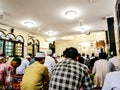 Friday prayer congregation At Thohariyah Mosque, Pisangan Lama, East Jakarta, Indonesia. Royalty Free Stock Photo