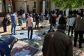 Friday Ramadan pray/Sarajevo, Bosnia and Herzegovina, May 08, 2020. Muslims are taking the weekly prayer jumu`a, during Ramadan Royalty Free Stock Photo