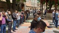 Friday Ramadan pray/Sarajevo, Bosnia and Herzegovina, May 15, 2020. Muslims are taking the weekly prayer jumu`a, during Ramadan Royalty Free Stock Photo
