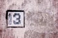 Friday 13th background, number thirteen on dirty stone wall Royalty Free Stock Photo