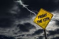 Friday the 13th Sign With Stormy Background Royalty Free Stock Photo