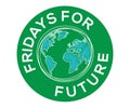 Fridays for future logo, Vector illustration Royalty Free Stock Photo