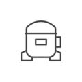 Fridge compressor line outline icon