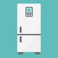 Fridge flat icon, refrigerator and appliance