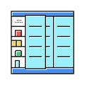 fridge food shop color icon vector illustration