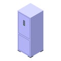 Fridge food storage icon, isometric style